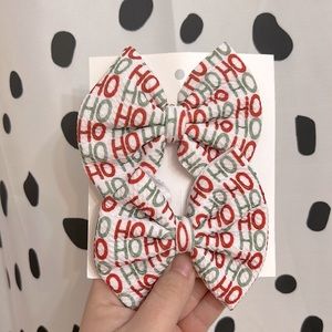 HO HO HO Christmas Hair Bows